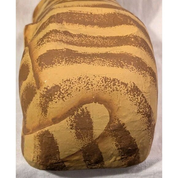 Cat Paper Mache Folk Art Hand Made Anthropomorphic Tabby Orange Kitty Primitive - Picture 13 of 16